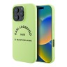 Karl Lagerfeld для iPhone 16 Pro Max чехол Liquid silicone RSG logo Green