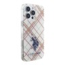 U.S. Polo для iPhone 16 Pro Max чехол PC/TPU Double Horse logo Quilted Transparent