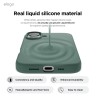 Elago для iPhone 16 чехол Soft silicone (Liquid) Midnight Green