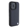 BMW для iPhone 16 Pro Max чехол Signature Leather Logo imprint Metal logo Hard Navy