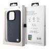 BMW для iPhone 16 Pro Max чехол Signature Leather Logo imprint Metal logo Hard Navy