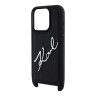 Karl Lagerfeld для iPhone 16 Pro Max чехол Crossbody PU Saffiano Autograph +Strap Hard Black
