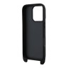 Karl Lagerfeld для iPhone 16 Pro Max чехол Crossbody PU Saffiano Autograph +Strap Hard Black