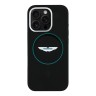 Aston Martin для iPhone 16 Pro Max чехол Liquid Silicone Green Circle Hard Black (MagSafe)