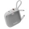 Energea АКБ Bazic GoPower Fusion, 10000 4in1 USB-C+A  +USB-C/Lighning cables PD20W Display, Vanilla