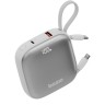 Energea АКБ Bazic GoPower Fusion, 10000 4in1 USB-C+A  +USB-C/Lighning cables PD20W Display, Vanilla