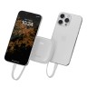 Energea АКБ Bazic GoPower Fusion, 10000 4in1 USB-C+A  +USB-C/Lighning cables PD20W Display, Vanilla