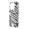 Karl Lagerfeld для iPhone 15 Pro чехол PC/TPU Zebra Hard + Nylon Hand cord Black