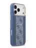 Guess для iPhone 17 Pro Max чехол PU 4G Stripe Classic metal logo Gold camera Hard Blue (MagSafe)