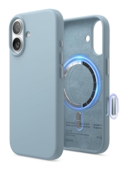 Elago для iPhone 17 чехол Magnetic Silicone Sky Blue (MagSafe)