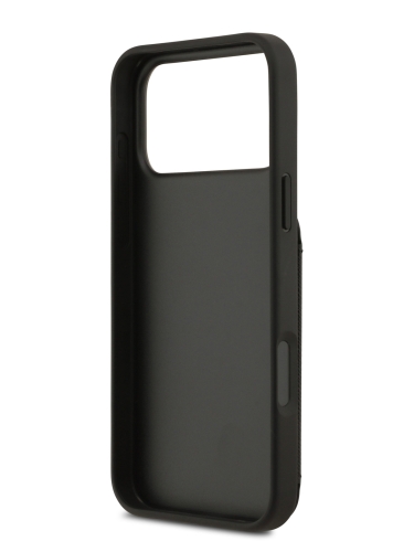 Karl Lagerfeld для iPhone 17 Pro чехол Cardslot Stand PU Saffiano NFT Karl & Choupette Hard Black