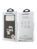 Karl Lagerfeld для iPhone 17 Pro чехол Cardslot Stand PU Saffiano NFT Karl & Choupette Hard Black