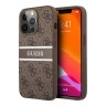 Чехол Guess 4G Stripe printed logo Hard для iPhone 13 Pro Max, коричневый