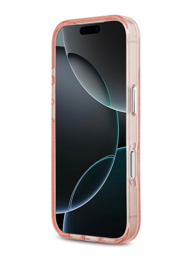 Karl Lagerfeld для iPhone 17 Pro Max чехол IML NFT Karl&Choup Head on logo Metal Cam Hard Pink (MagSafe)