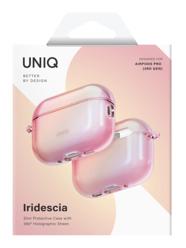 (Уценка) Uniq для Airpods Pro 3 чехол Iridescia (holographic) Pink Prism