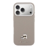 Karl Lagerfeld для iPhone 17 Pro Max чехол PU Saffiano FW NFT Karl&Choupette metal&Cam Grey (MagSafe)