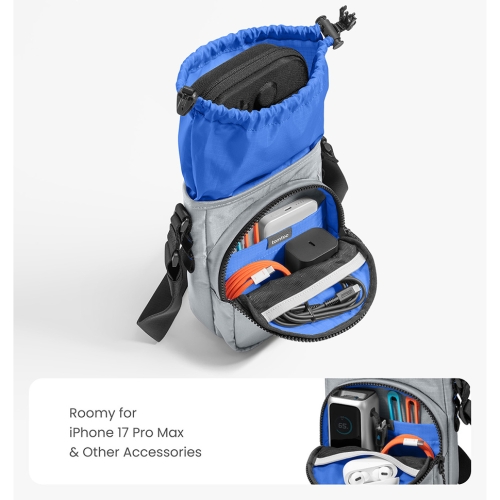 Tomtoc Gaming для Nintendo Switch 2 сумка GameOn-G50 JoyCarry Sling Bag Gray