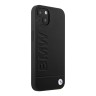 Кожаный чехол BMW Signature Logo imprint Hard для iPhone 13, черный