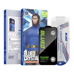 BlueO стекло для iPhone 18 Pro/17 Pro/17/16 Pro, Crystal Anti-Scratch HD Black +installerPro