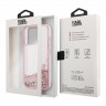 Чехол Lagerfeld Liquid glitter Big KL logo Hard для iPhone 13 Pro Max, розовый