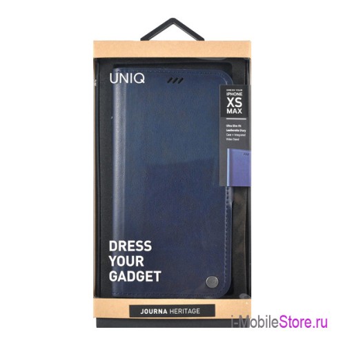 Чехол Uniq Journa Heritage для iPhone XS Max, синий