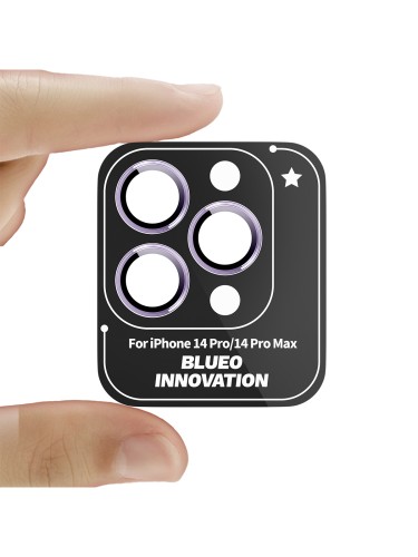 BLUEO Camera Lens PVD stainless steel для камеры iPhone 14 Pro | 14 Pro Max, Purple (3 шт +installer)