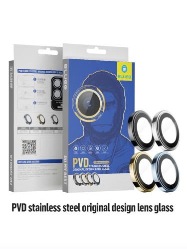 BLUEO Camera Lens PVD stainless steel для камеры iPhone 14 Pro | 14 Pro Max, Purple (3 шт +installer)