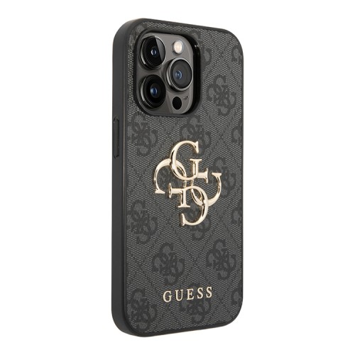 Чехол Guess 4G Big metal logo Hard для iPhone 14 Pro, серый