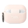 Чехол Lagerfeld Silicone case with ring NFT 3D Choupette для Airpods Pro, розовый
