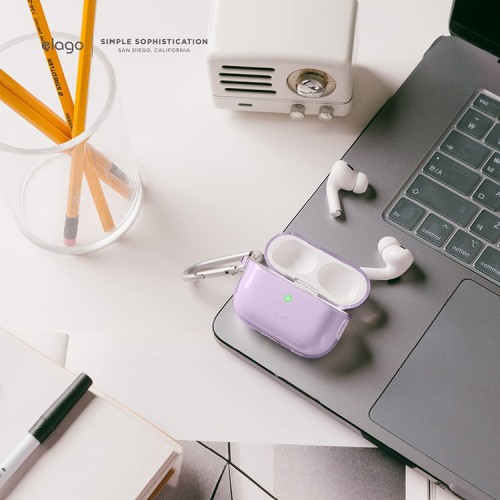 Чехол Elago Clear Hang case для AirPods Pro 2, Lavender