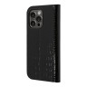 Чехол Guess PU Croco metal logo Booktype для iPhone 14 Pro, черный