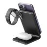 Беспроводная зарядка EnergEA MagTrio 3in1 magnetic wireless foldable charger 15W, серая