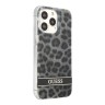 Чехол Guess Leopard Hard для iPhone 13 Pro, серый