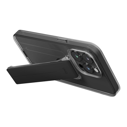 Uniq для iPhone 15 Pro чехол Heldro Mount with Stand Smoke