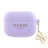 Guess для Airpods Pro чехол Liquid silicone with 4G Diamond charm Purple