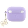 Guess для Airpods Pro чехол Liquid silicone with 4G Diamond charm Purple