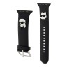 Karl Lagerfeld для Apple Watch 42-41-40 mm ремешок 3D Rubber NFT Karl & Choupette heads Black