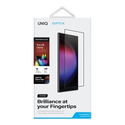 Uniq стекло для Galaxy S24 OPTIX Vivid (true colors) Clear/Black (+installer)
