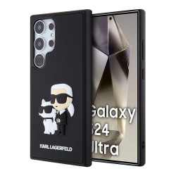 Karl Lagerfeld для Galaxy S24 Ultra чехол 3D Rubber NFT Karl & Choupette Hard Black