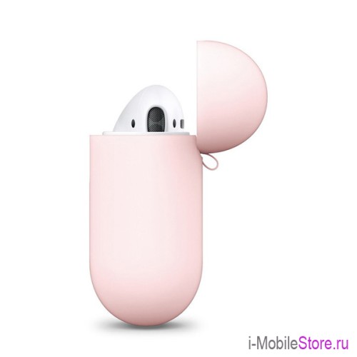 Чехол Elago Silicone case для AirPods 1/2, розовый