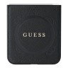 Guess для Galaxy Z Flip 6 чехол PU кожа Saffiano Peony Metal logo Black (Magnetic QI2)