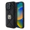 DKNY для iPhone 16 Pro чехол PU Quilted Stack metal logo Hard Black