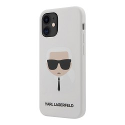 Чехол Karl Lagerfeld Liquid silicone Karl's Head для iPhone 12 mini, белый