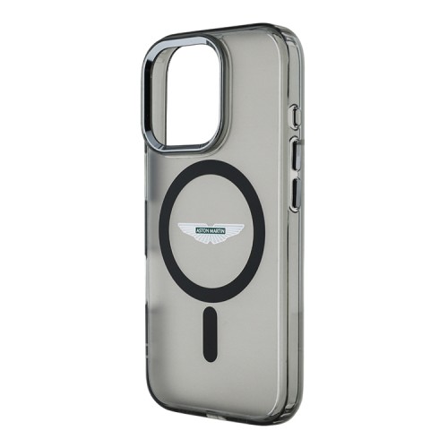 Aston Martin для iPhone 16 Pro Max чехол PC/TPU Frosted Effect Metal Cam Hard Black (MagSafe)