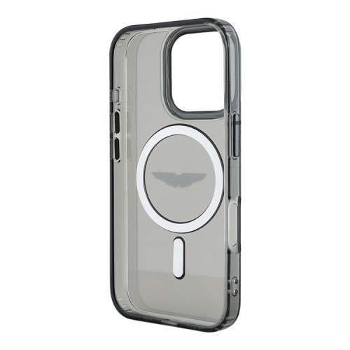 Aston Martin для iPhone 16 Pro Max чехол PC/TPU Frosted Effect Metal Cam Hard Black (MagSafe)