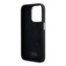 Karl Lagerfeld для iPhone 15 Pro Max чехол Liquid silicone Signature Metal logo & Camera frame Hard Black