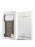 Guess для iPhone 17 Pro Max чехол PU 4G Stripe Classic metal logo Gold camera Hard Brown (MagSafe)