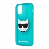 Чехол Karl Lagerfeld TPU FLUO Choupette Hard для iPhone 12 Pro Max, голубой