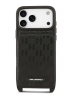 Karl Lagerfeld для iPhone 17 Pro чехол Crossbody cardslot PU Monogram Plate logo Hard Black