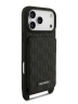 Karl Lagerfeld для iPhone 17 Pro чехол Crossbody cardslot PU Monogram Plate logo Hard Black